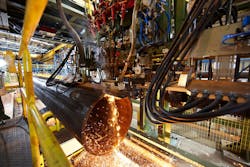 The fabricator will manufacture 114 km (71 mi) of 32-in. and 36-in. SAWL steel pipes with a three-layer polyethylene anti-corrosion coating, epoxy lining for flow assurance, and concrete weight coating with sacrificial anodes and bends. The fabricator will manufacture 114 km (71 mi) of 32-in. and 36-in. SAWL steel pipes with a three-layer polyethylene anti-corrosion coating, epoxy lining for flow assurance, and concrete weight coating with sacrificial anodes and bends.