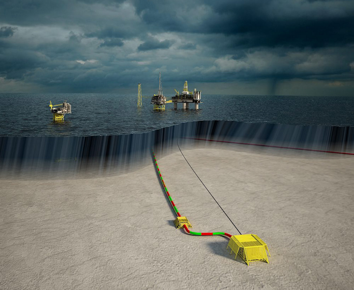 The Utgard field development consists of two wells connected via a subsea template, pipeline and communications cable to the Sleipner T process platform in the North Sea.