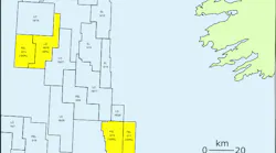 Frontier exploration license 2/13 is on the west flank of the South Porcupine basin offshore western Ireland.