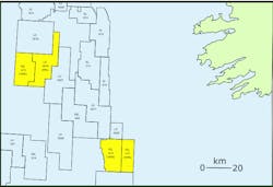 Frontier exploration license 2/13 is on the west flank of the South Porcupine basin offshore western Ireland. Frontier exploration license 2/13 is on the west flank of the South Porcupine basin offshore western Ireland.