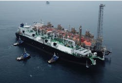 The FLNG Hilli Episeyo and FSRU Golar Nanook offshore Cameroon. The FLNG Hilli Episeyo and FSRU Golar Nanook offshore Cameroon.