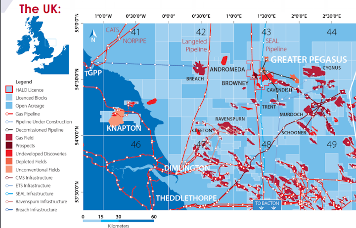 The Andromeda North is well on block 42/12 in the UK southern North Sea.