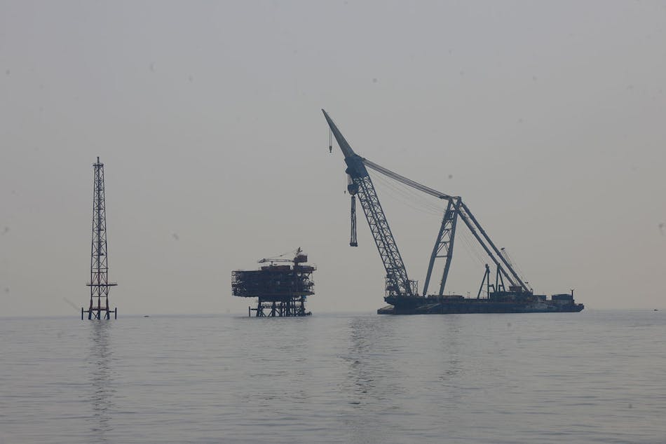 Phase 14 of the South Pars gas field in the Persian Gulf.