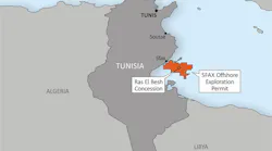The Salloum West oil prospect is on Tunisia’s Sfax Offshore exploration permit.