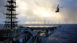 Illustration of the Hywind Tampen project. Dimensions and distances are not realistic. Illustration of the Hywind Tampen project. Dimensions and distances are not realistic.