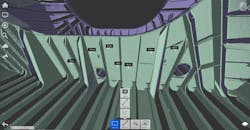 Remote survey of cargo tank using lasers on West African FPSO. Remote survey of cargo tank using lasers on West African FPSO.