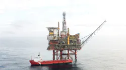 The Beryl Bravo platform in the UK northern North Sea.
