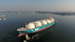 The LNG tanker Dwiputra, currently undergoing conversion into an FSRU at Sembcorp Marine, is renamed Karmol LNGT Powership Africa.