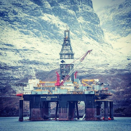 The semisubmersible Ocean GreatWhite drilled Siccar Point Energy's Blackrock oil discovery well west of Shetland.