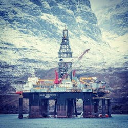 The semisubmersible Ocean GreatWhite drilled Siccar Point Energy's Blackrock oil discovery well west of Shetland. The semisubmersible Ocean GreatWhite drilled Siccar Point Energy's Blackrock oil discovery well west of Shetland.