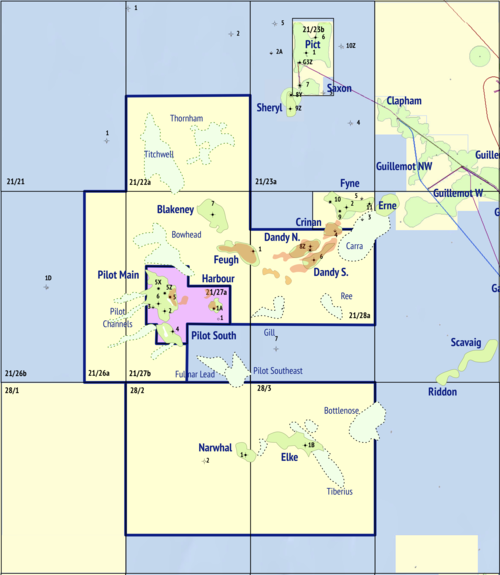 The Pilot field is in licence P2244, block 21/27a in the UK central North Sea.