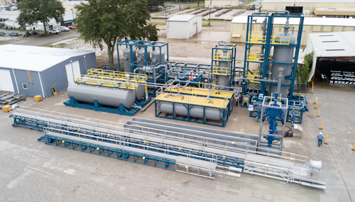 The temporary processing system is on standby for deployment in Broussard, Louisiana.