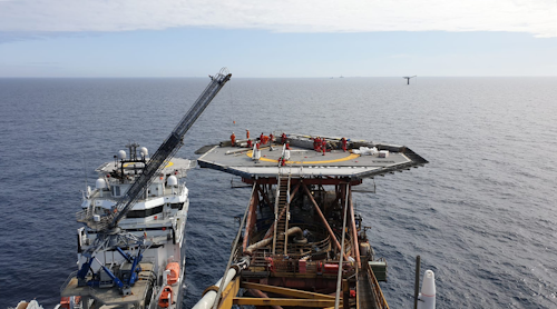 The E1000 enabled more than 1,925 safe personnel transfers and 354 lifts, transferring 118 metric tons of cargo for Apache North Sea.