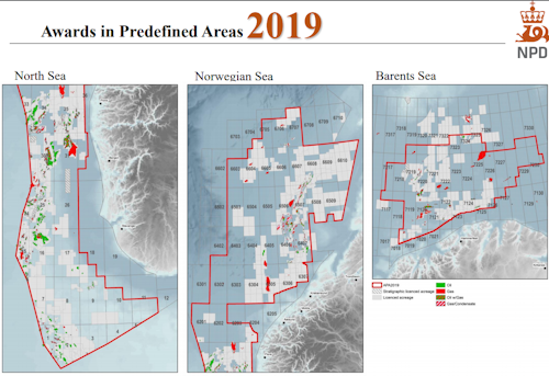 Thirty-three oil companies submitted applications for Norway’s Awards in Predefined Areas 2019.