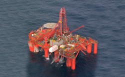The semisubmersible Borgland Dolphin will soon mobilize to drill the Serenity SA-01 well in the North Sea.