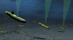 The jointly developed concept uses AUVs which are pre-programmed to self-deploy to the ocean floor and reposition multiple times. The jointly developed concept uses AUVs which are pre-programmed to self-deploy to the ocean floor and reposition multiple times.
