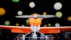 The pilot combined sensor technology originally designed by NASA for the Mars Curiosity Rover with a fixed-wing remote piloted air system, or drone, which circled the Clair field platform at a radius of 550 m (1,894 ft) for 90 minutes. The pilot combined sensor technology originally designed by NASA for the Mars Curiosity Rover with a fixed-wing remote piloted air system, or drone, which circled the Clair field platform at a radius of 550 m (1,894 ft) for 90 minutes.