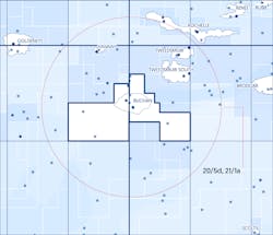 License P2498 blocks 20/5a and 21/1a contains the Buchan oil field, the J2 (well 20/5a-10Y) oil discovery, the Buchan Andrew oil discovery, and the Capri prospect.