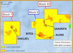 The jackup Maersk Developer will drill the Alom and Bitol prospects on block 9 offshore Mexico in the Sureste basin. The jackup Maersk Developer will drill the Alom and Bitol prospects on block 9 offshore Mexico in the Sureste basin.