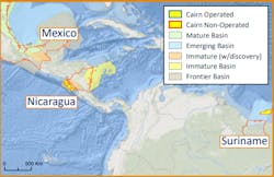 The company joined Equinor in exploration blocks in the Sandino basin, offshore Nicaragua&rsquo;s Pacific coast.