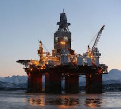 The semisubmersible Transocean Enabler will drill well 7219/9-3 on the Mist prospect in the Barents Sea.