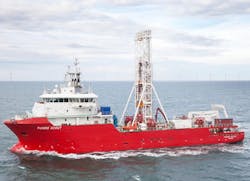 The geotechnical drilling vessel Fugro Scout will be used for the multi-year contract with Germany’s Federal Maritime and Hydrographic Agency. The geotechnical drilling vessel Fugro Scout will be used for the multi-year contract with Germany’s Federal Maritime and Hydrographic Agency.