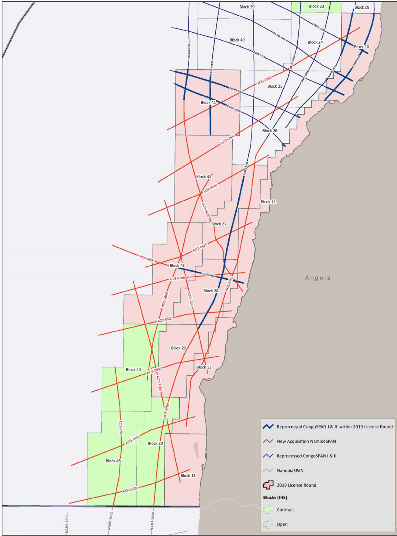 NamibeSPAN will cover the little explored Namibe basin offshore southern Angola.