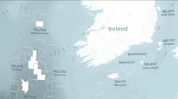 The company’s various licenses offshore Ireland.