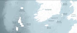 The company&rsquo;s various licenses offshore Ireland.