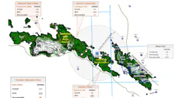 Summary map of the Liberator field.