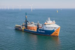 The cable-lay vessel Nexus will install 111 inter array cables and three export cables at the Greater Changhua 1 and 2a wind farms offshore Taiwan.