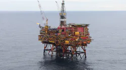 The North Cormorant platform in the UK North Sea.