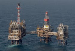 The Bruce complex in the UK central North Sea. The Bruce complex in the UK central North Sea.