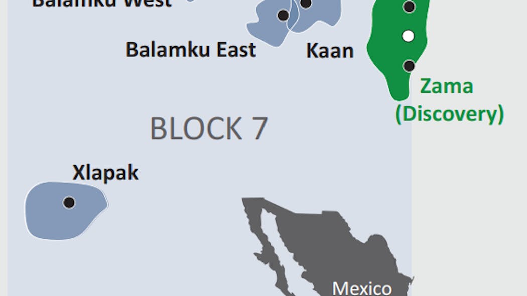 Block 7 is in the Sureste basin offshore Mexico.