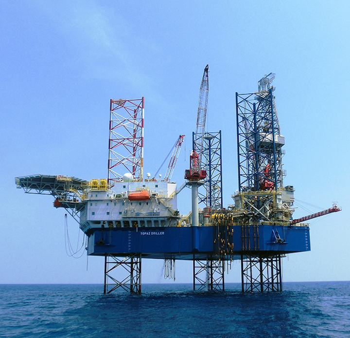 Vaalco Energy has booked the jackup Topaz Driller for a campaign off Gabon which should start with the Etame 9P appraisal wellbore, followed by the Etame 9H development well.