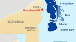 Location of Area 1 offshore Mozambique.