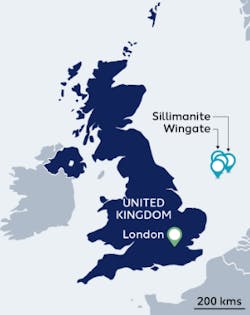 Location of Sillimanite in the UK North Sea.