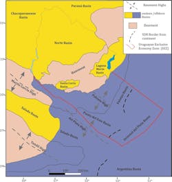 Location of Uruguay offshore basins.