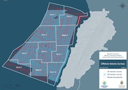 Available offshore seismic surveys. Available offshore seismic surveys.