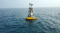 Seawatch Wind LiDAR buoy performing site-specific wind resource assessments.