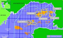 North Caspian PSA area. North Caspian PSA area.