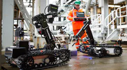 Offshore robotics prototypes undergoing tests.