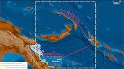 The new study is said to provide a detailed understanding of the basins and hydrocarbon potential of the region, with extensive coverage of the Cape Vogel, Bougainville, and New Ireland basins. The new study is said to provide a detailed understanding of the basins and hydrocarbon potential of the region, with extensive coverage of the Cape Vogel, Bougainville, and New Ireland basins.