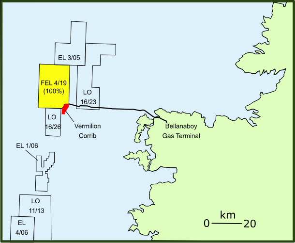 Frontier exploration license 4/19 is in the Slyne basin offshore northwest Ireland.