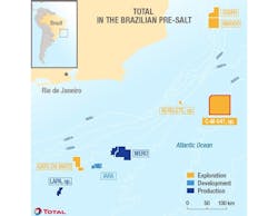 Block C-M-541 in the Campos basin is in a water depth of about 3,000 m (9,842 ft). Block C-M-541 in the Campos basin is in a water depth of about 3,000 m (9,842 ft).