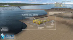Indicative subsea layout for the Platypus gas field development in the UK southern North Sea.