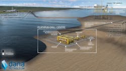 Indicative subsea layout for the Platypus gas field development in the UK southern North Sea. Indicative subsea layout for the Platypus gas field development in the UK southern North Sea.