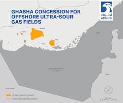 Ghasha ultra-sour gas concession offshore Abu Dhabi.