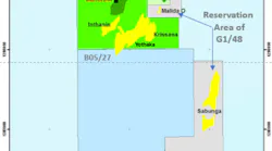 The Inthanin, Yothaka East, and Krissana prospects in the North Kra (Manora) production area in the Gulf of Thailand.