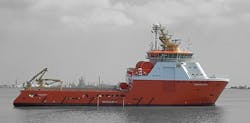 The anchor handler Normand Sirius will support drilling at the Ichthys LNG development offshore Australia. The anchor handler Normand Sirius will support drilling at the Ichthys LNG development offshore Australia.